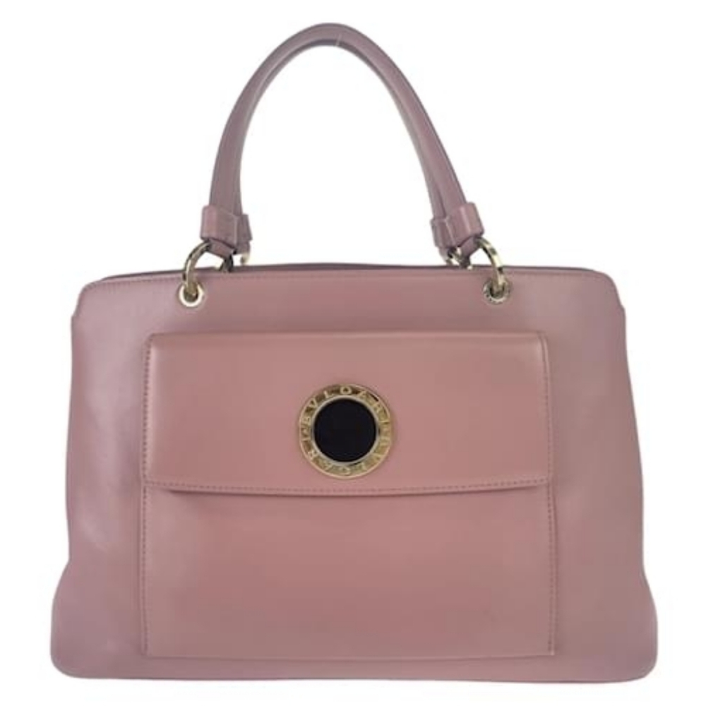 BVLGARI  Shoulder Bag Pink Gold Hardware leather